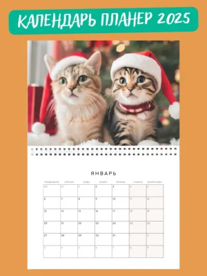 Календарь планер 2025 настенный ежедневник отрывной